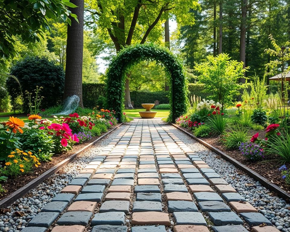 Materialien für Gartenwege