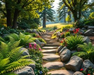 Naturstein und Pflanzen
