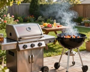 Gasgrill oder Holzkohlegrill