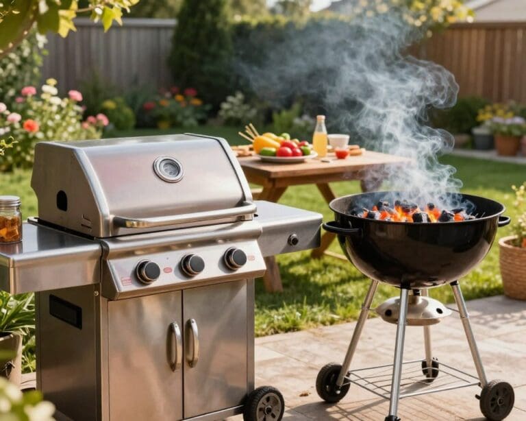 Gasgrill oder Holzkohlegrill
