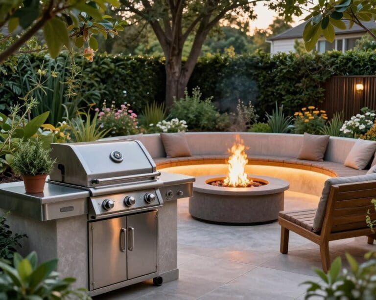 Grillstation und Feuerstelle